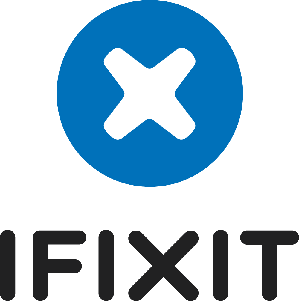 iFixit logo, featuring the company name below a stylized blue and white Philips screw head